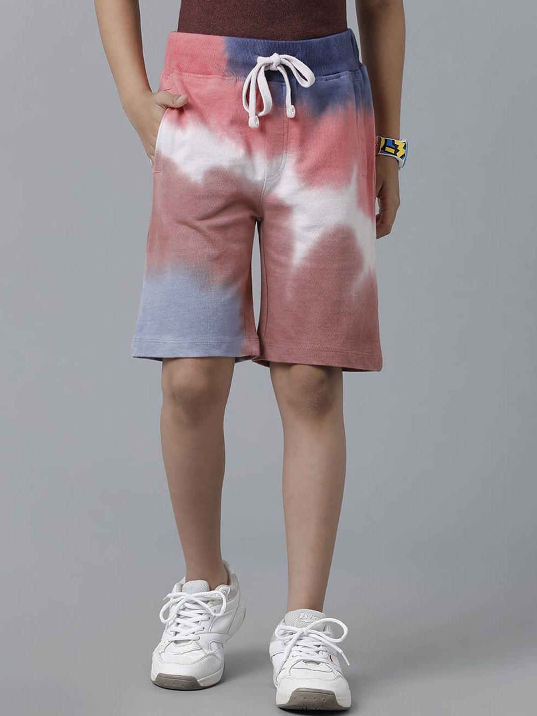 under fourteen only boys cotton colourblocked shorts