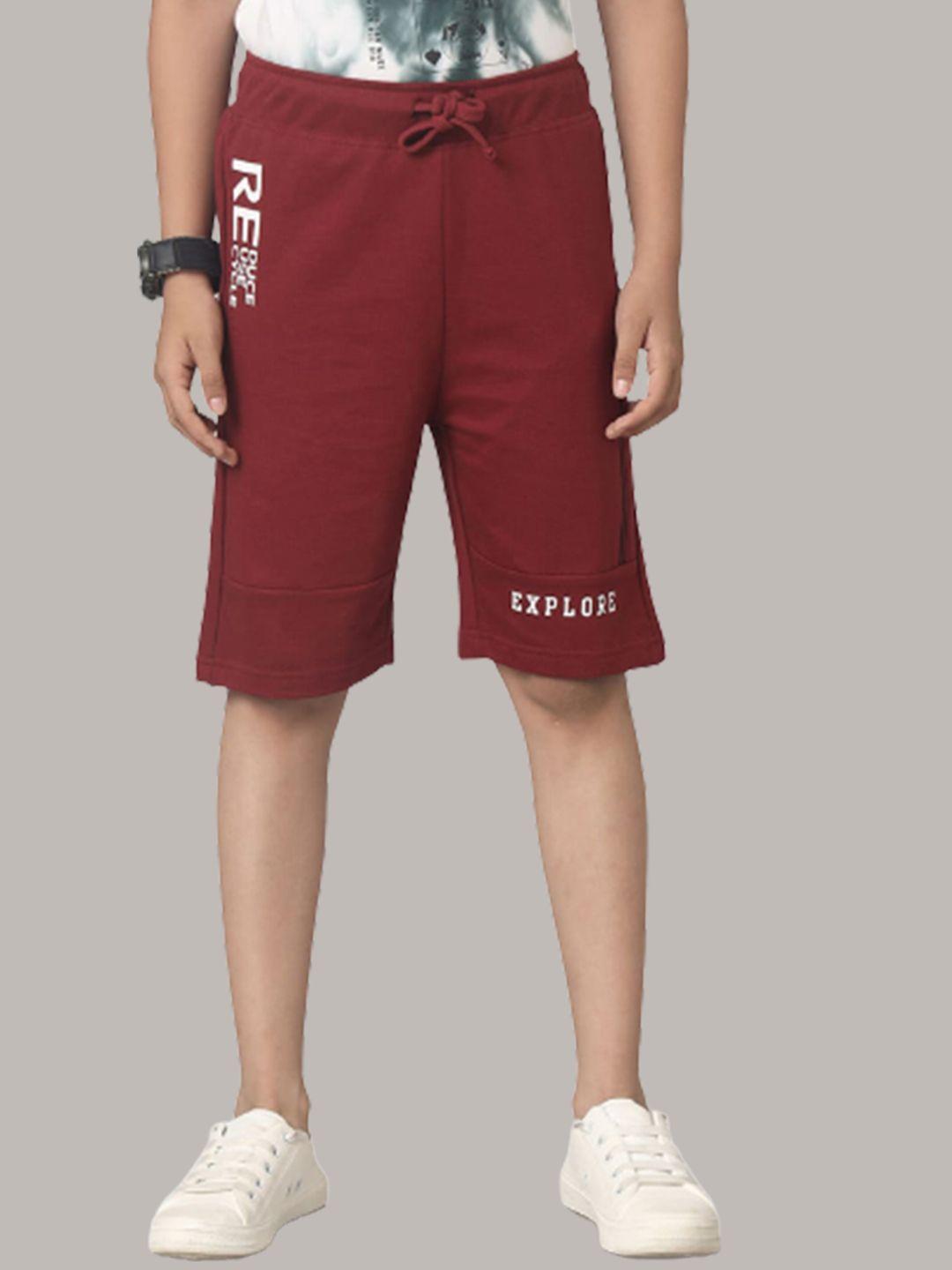 under fourteen only boys cotton mid-rise shorts