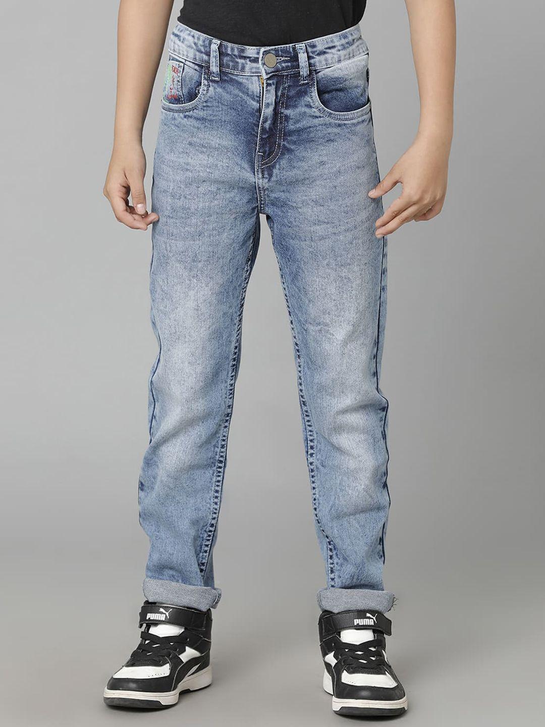 under fourteen only boys cotton regular fit light fade jeans