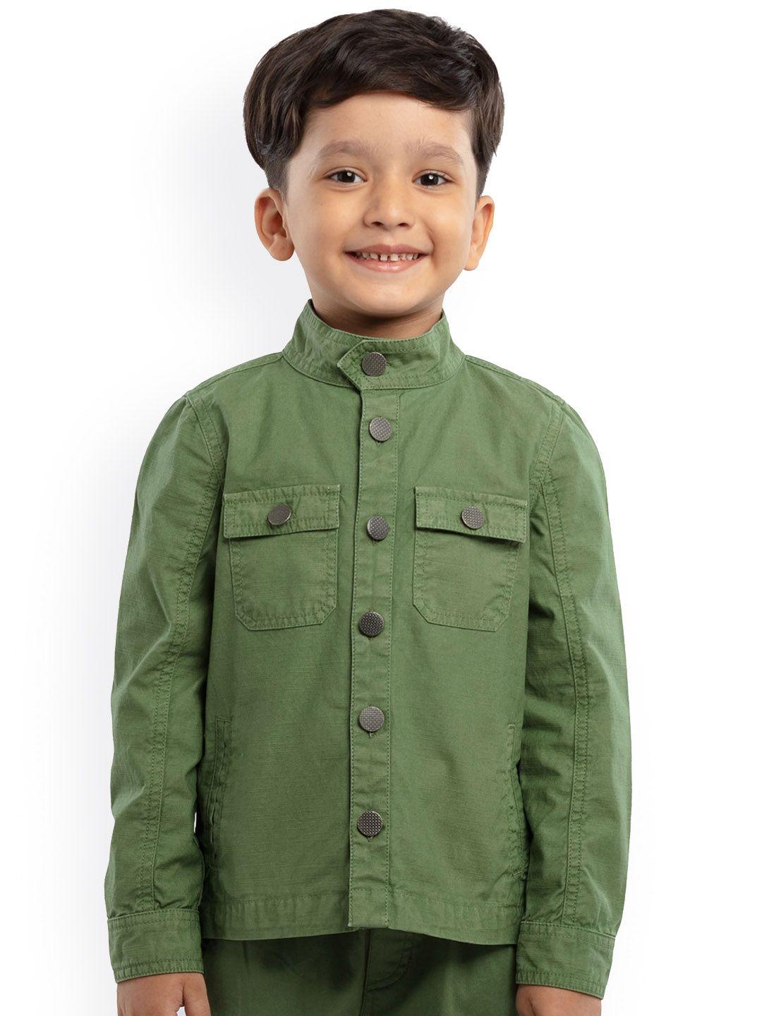 under fourteen only boys green denim jacket