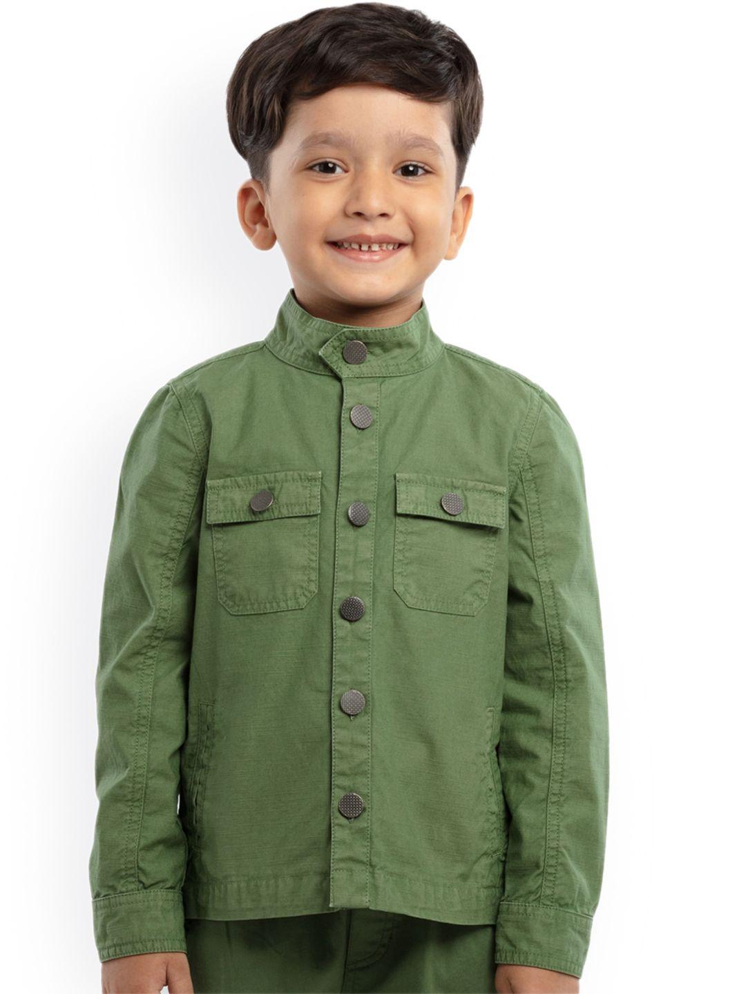 under fourteen only boys green denim jacket