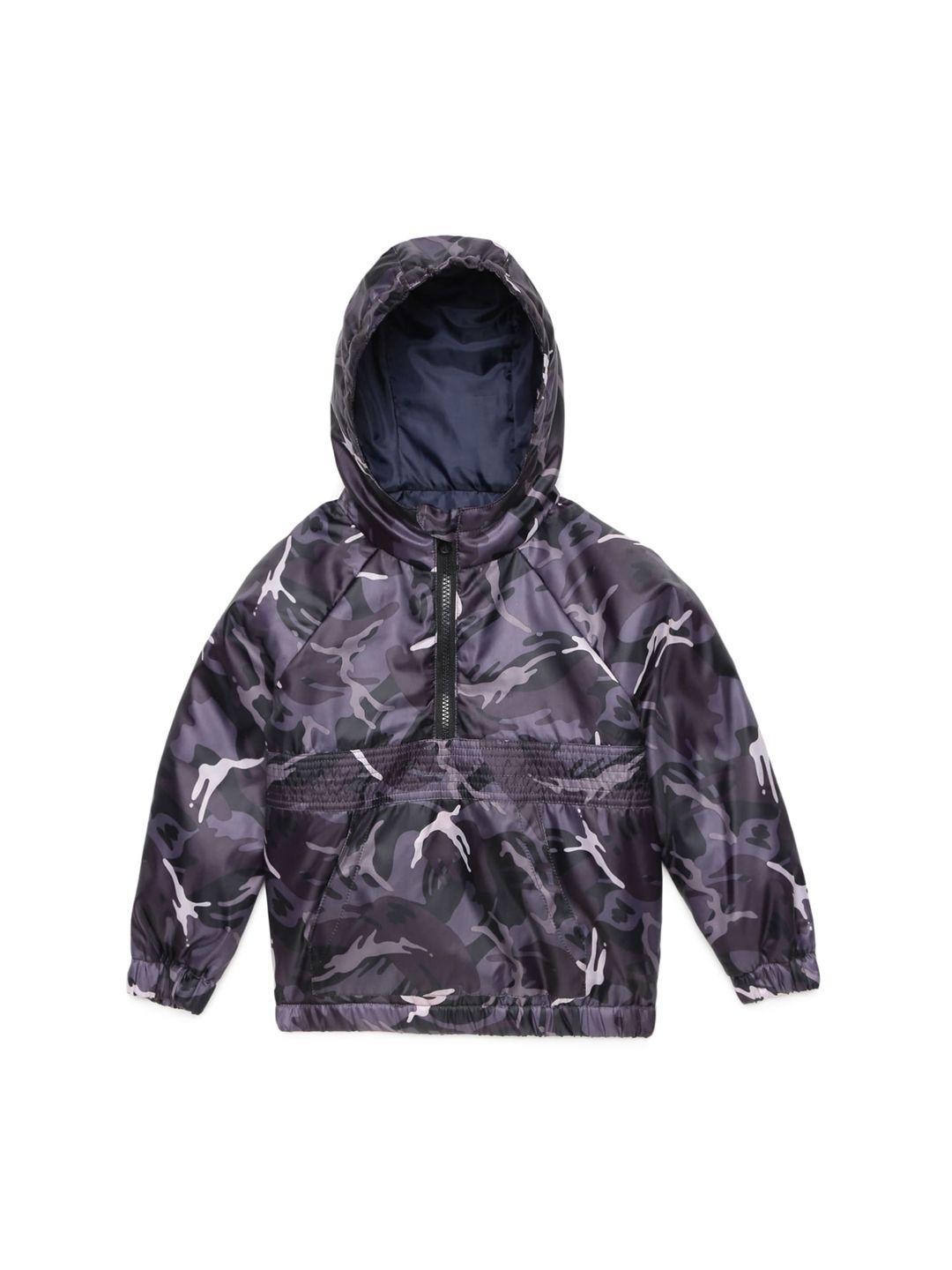 under fourteen only boys grey camouflage padded jacket