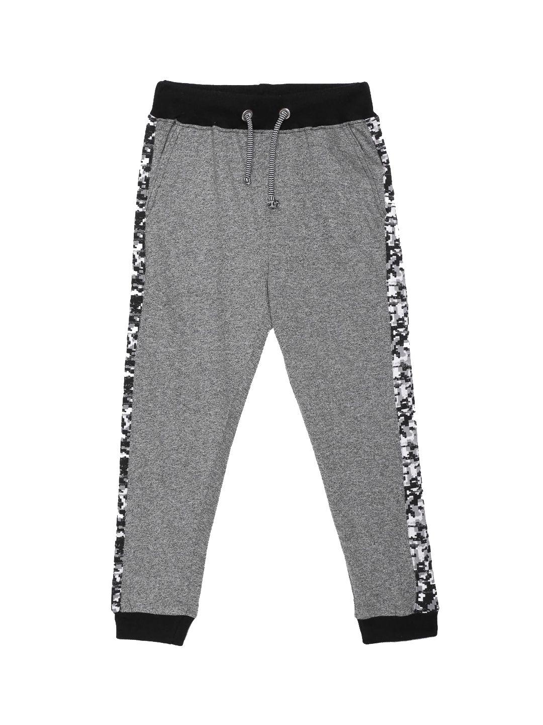 under fourteen only boys grey slim fit cotton joggers trousers
