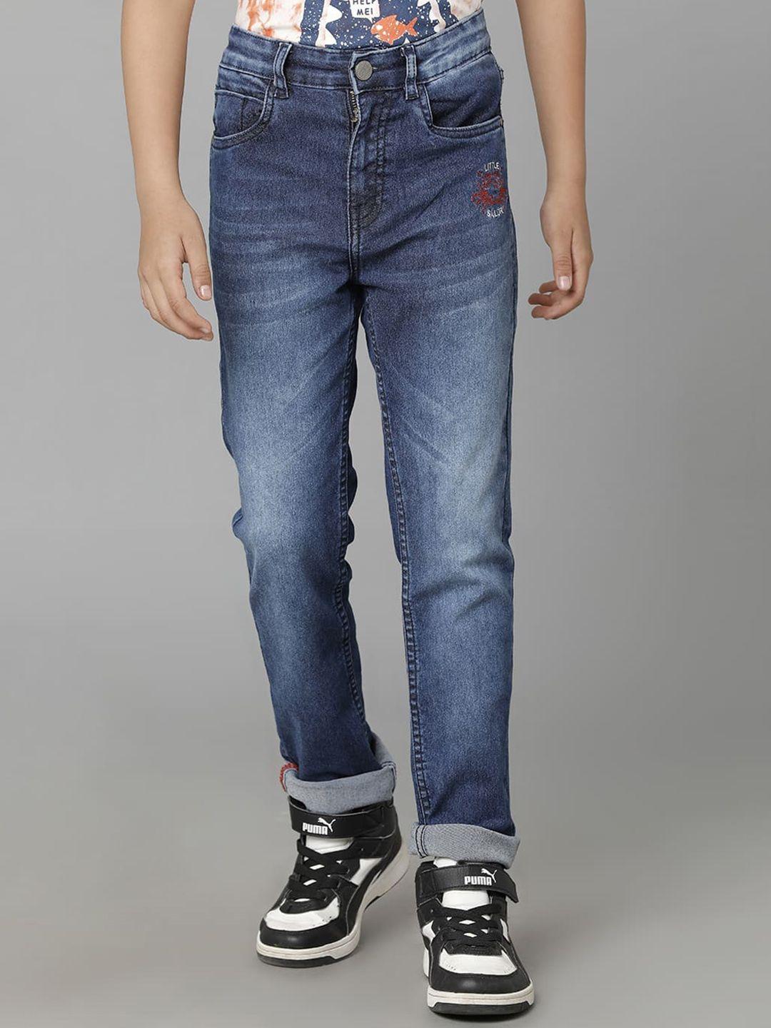 under fourteen only boys heavy fade cotton mid-rise jeans