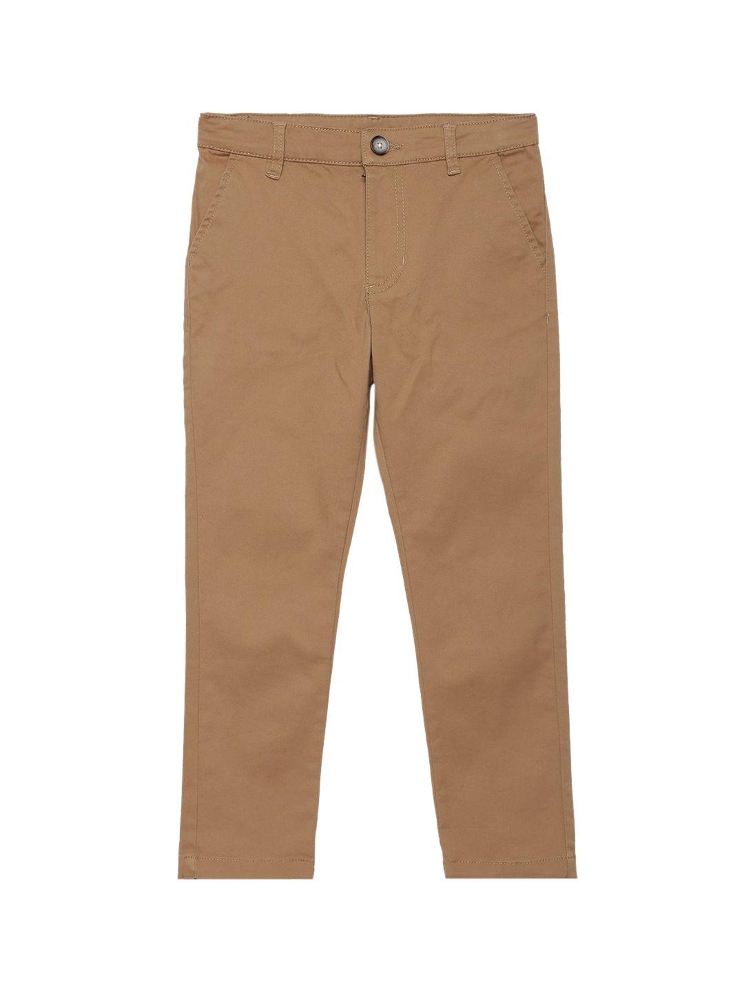 under fourteen only boys khaki slim fit chinos trousers