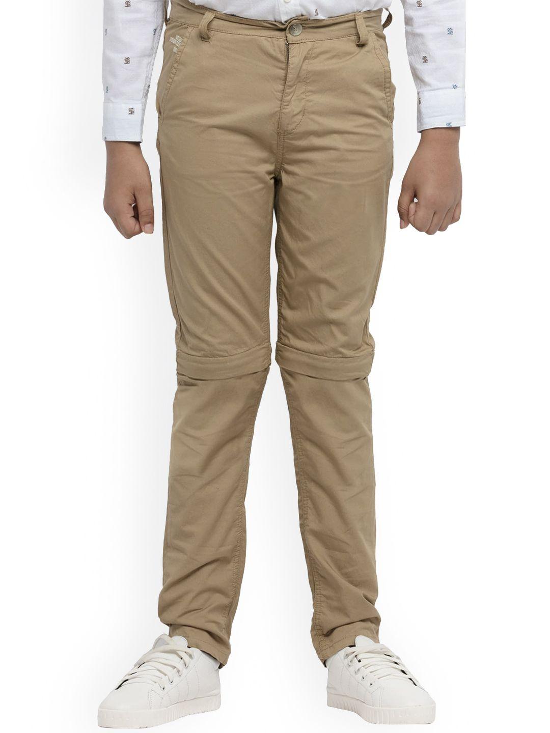 under fourteen only boys khaki slim fit chinos trousers