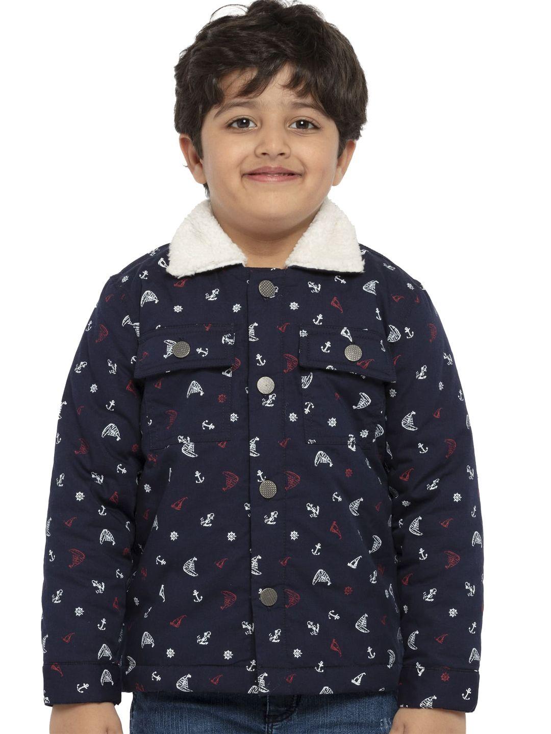 under fourteen only boys navy blue cotton puffer jacket