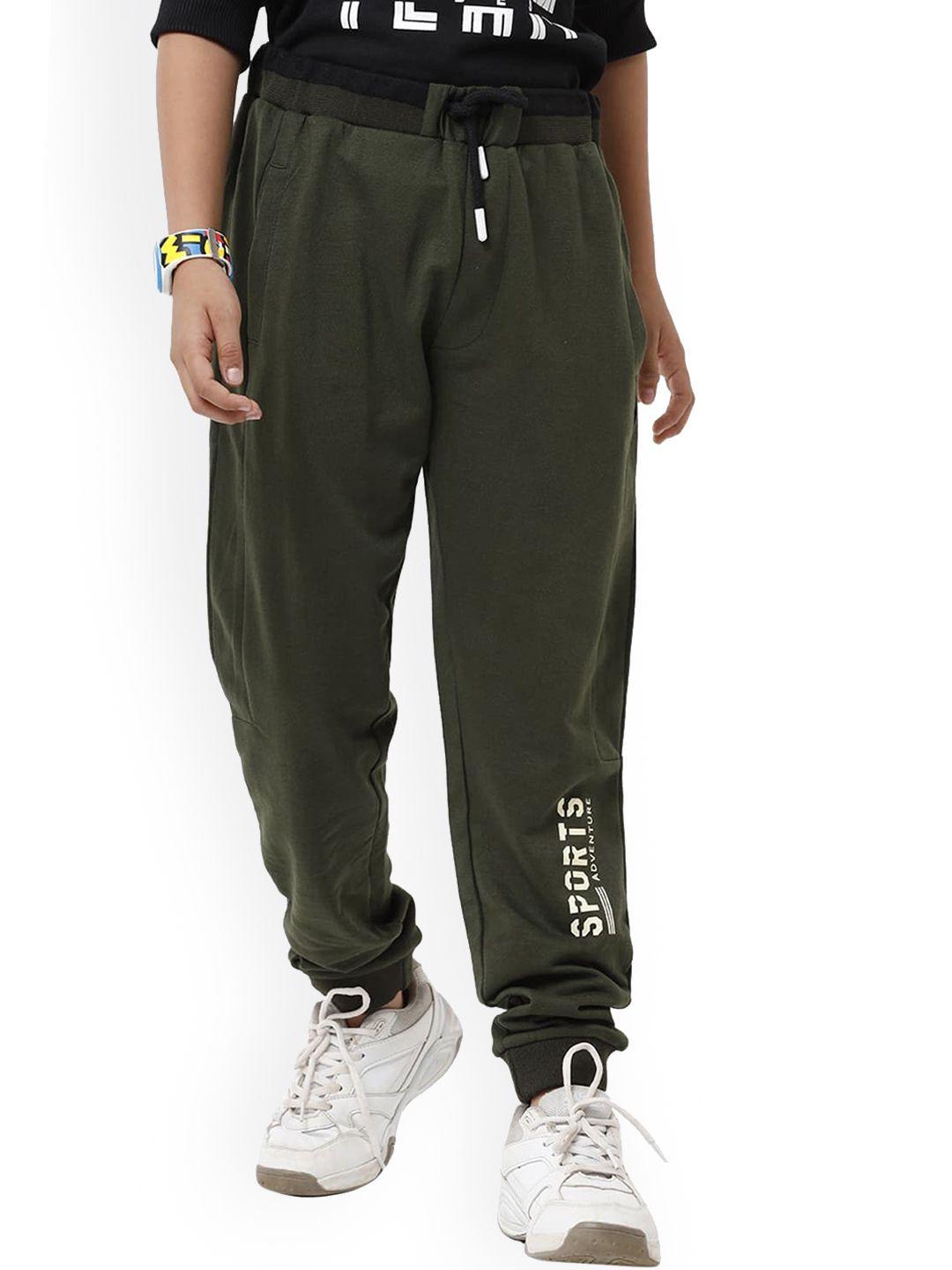 under fourteen only boys olive green joggers trousers