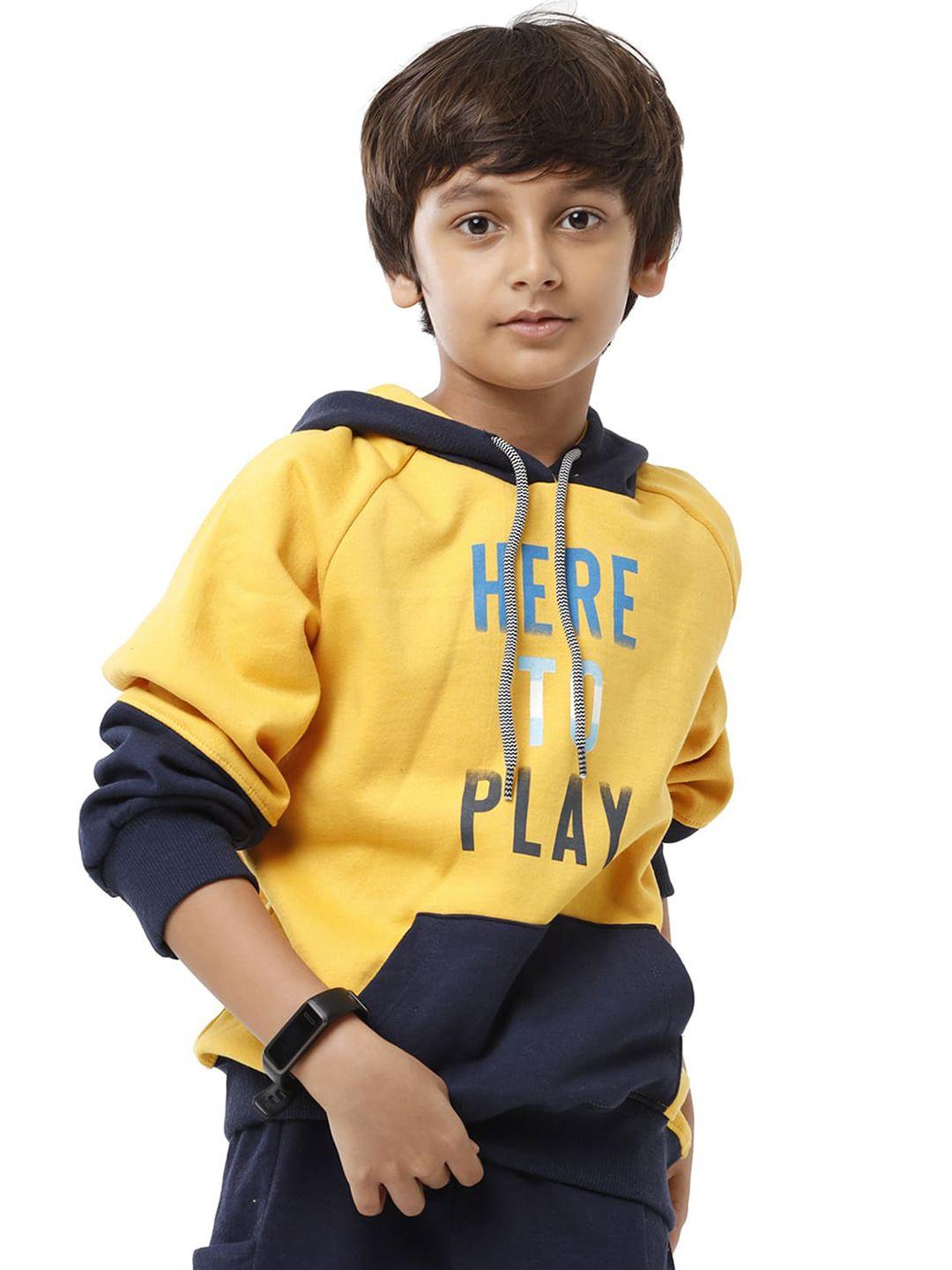 under fourteen only boys printed hooded sweatshirt