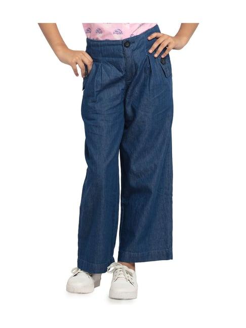 under fourteen only kids blue solid pants