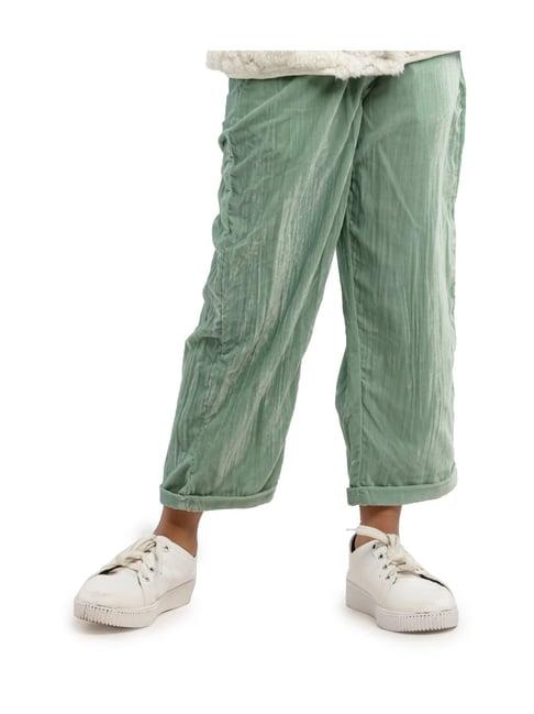 under fourteen only kids green trousers