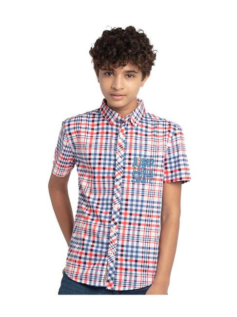 under fourteen only kids multicolor checks shirt