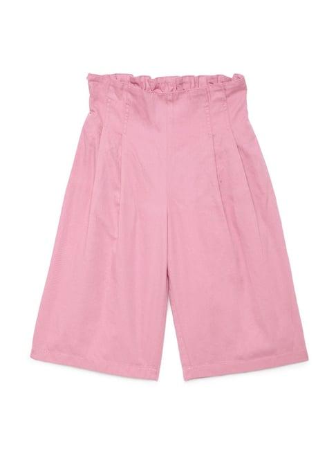 under fourteen only kids pink solid culottes