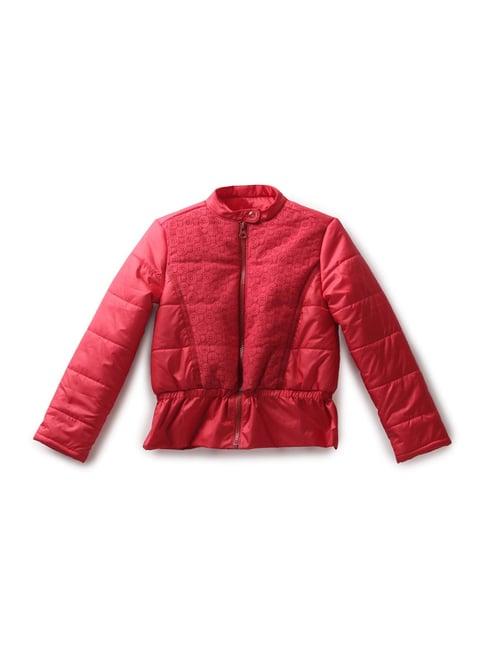 under fourteen only kids red embroidered full sleeves jacket