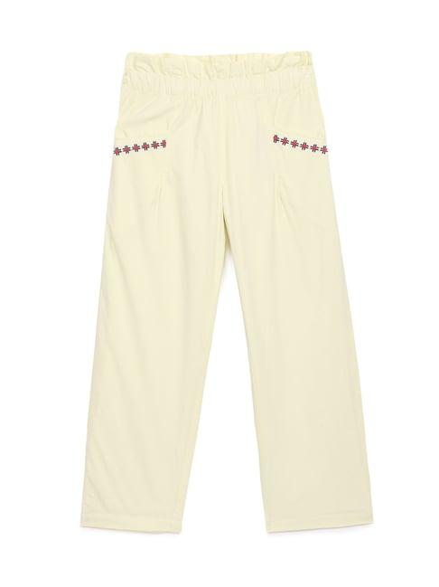 under fourteen only kids yellow solid trousers