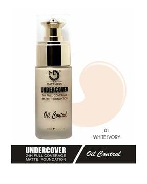 undercover 24h full coverage matte foundation - 01 white ivory
