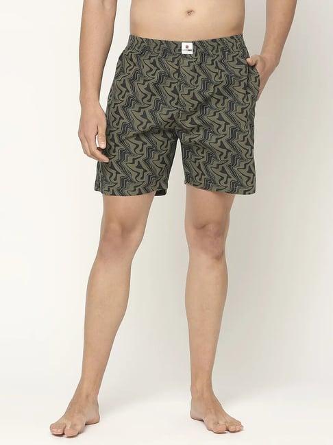 underjeans by spykar green printed boxers