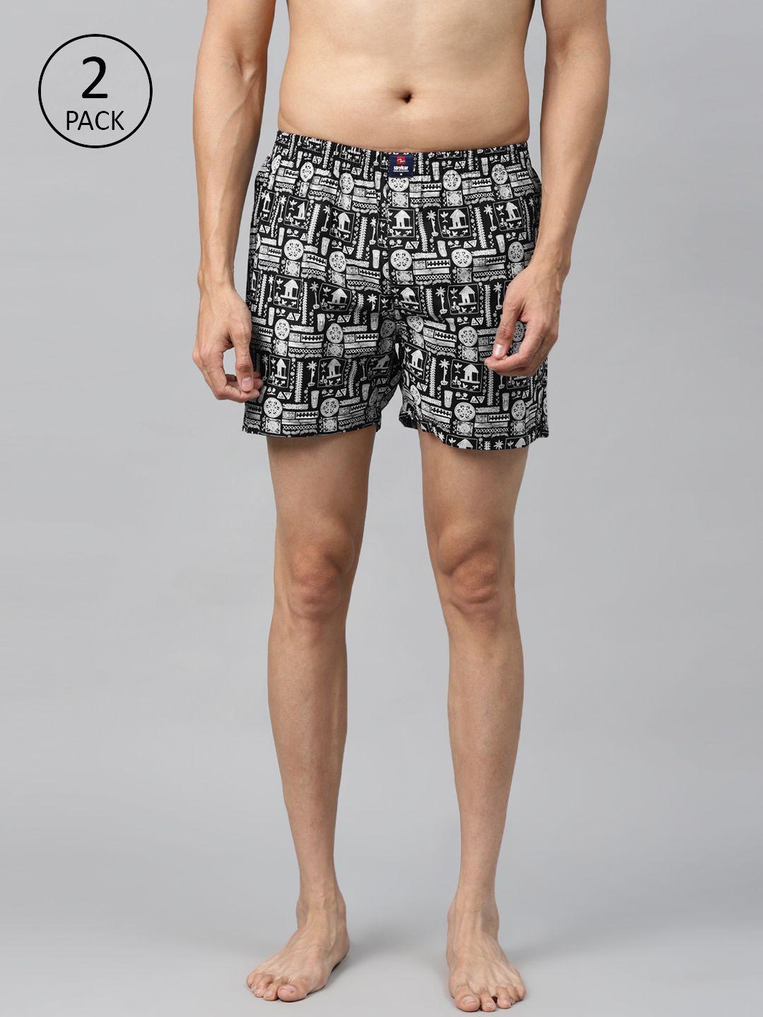 underjeans by spykar men assorted printed boxer