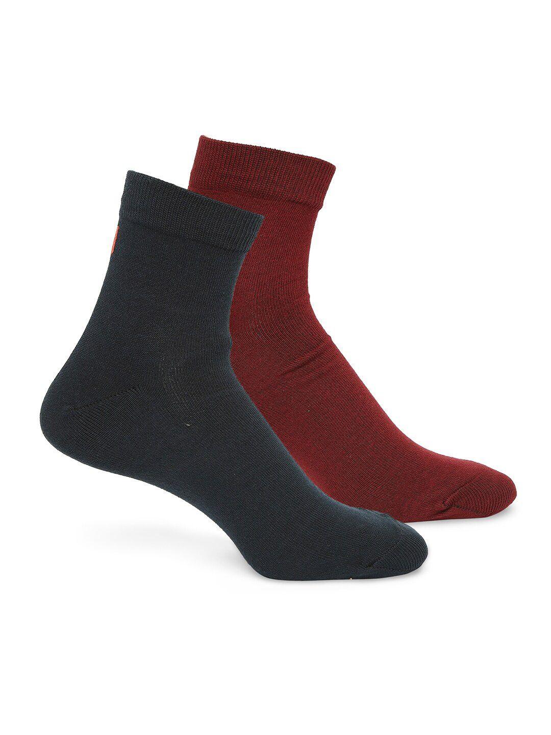 underjeans by spykar men pack of 2 cotton ankle length socks