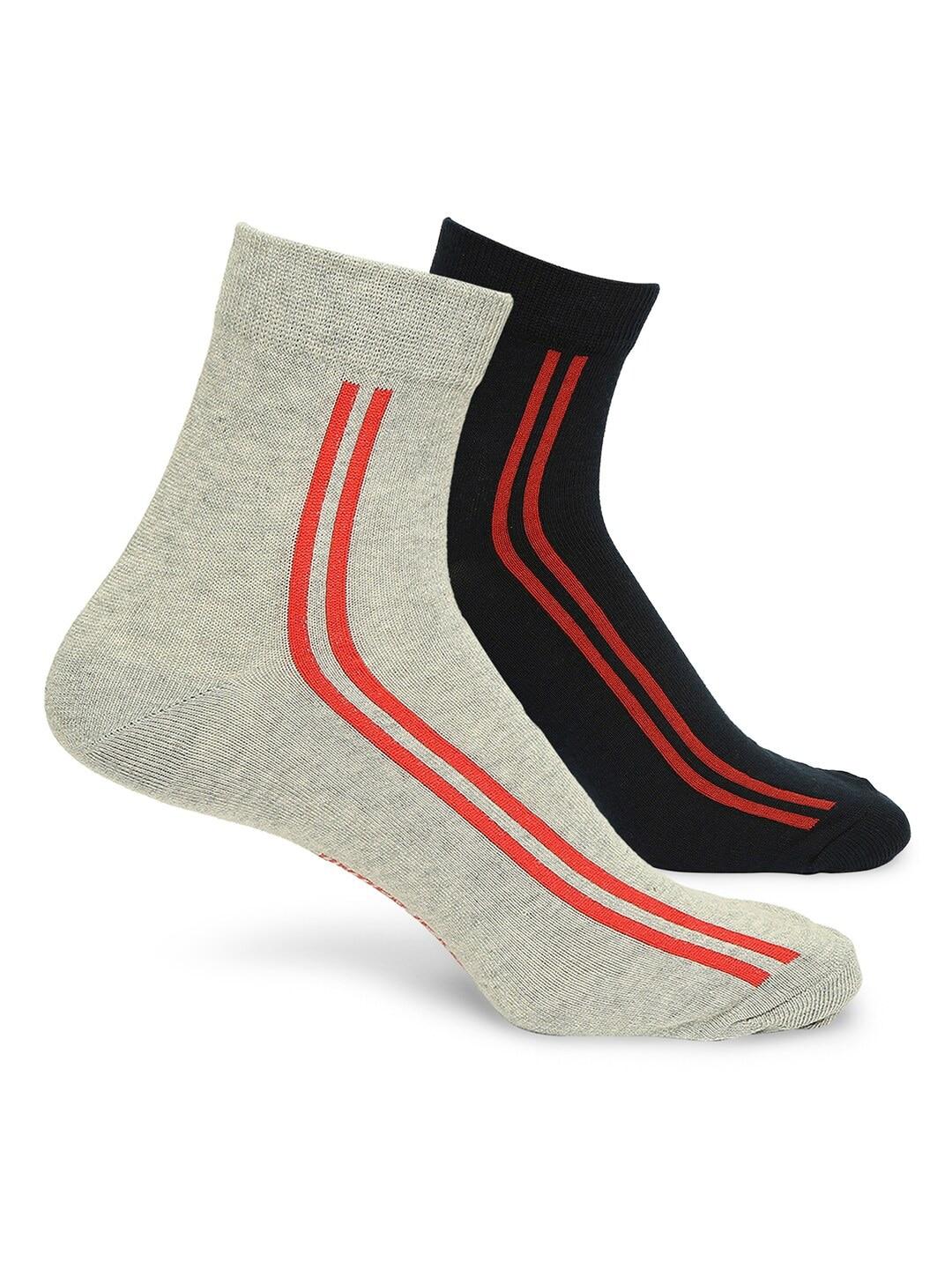 underjeans by spykar men pack of 2 cotton ankle length socks