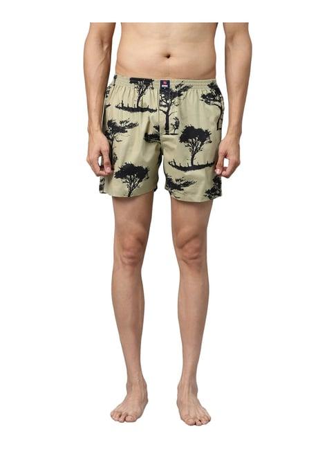 underjeans by spykar beige printed boxers