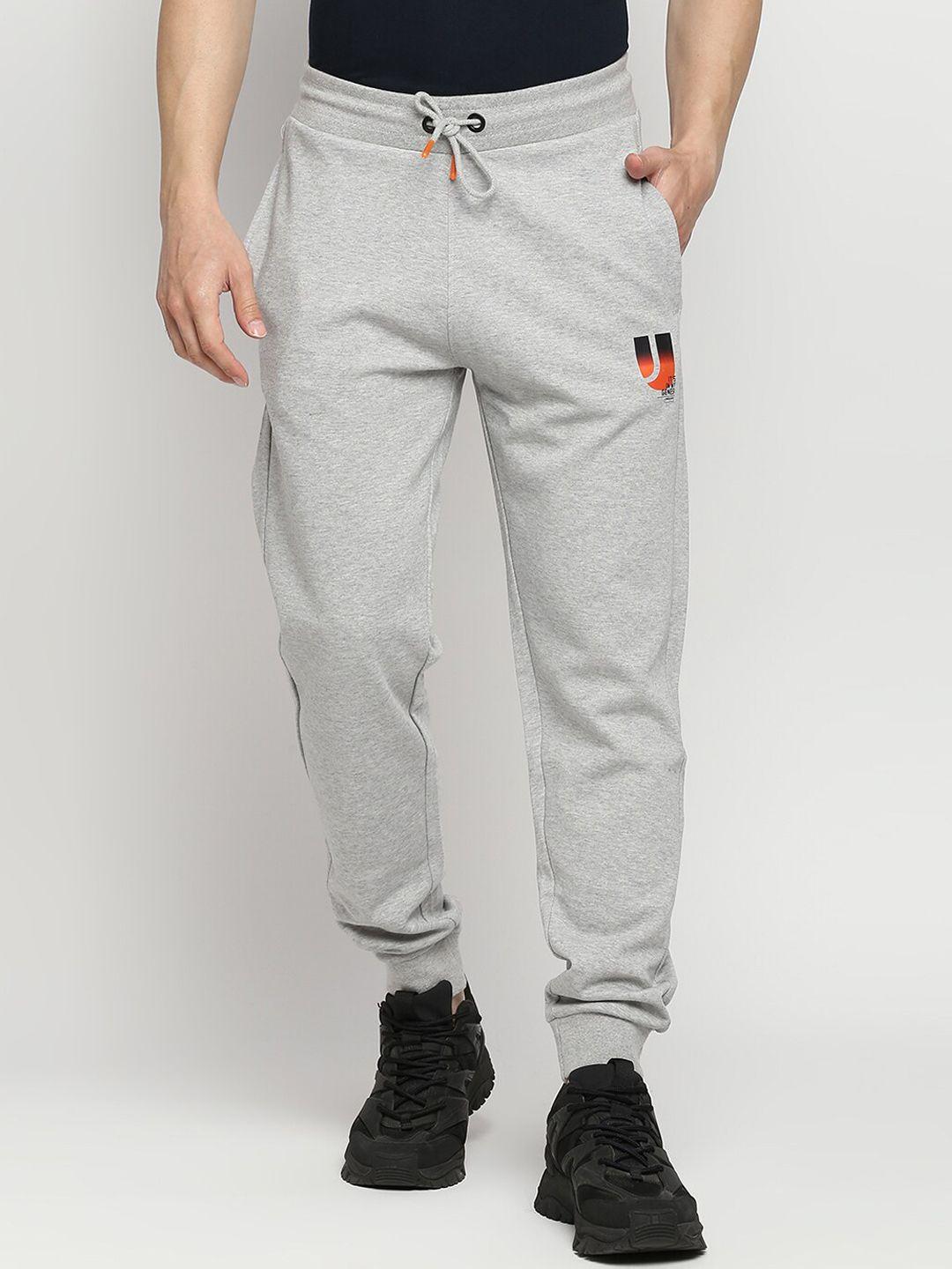 underjeans by spykar grey men solid joggers