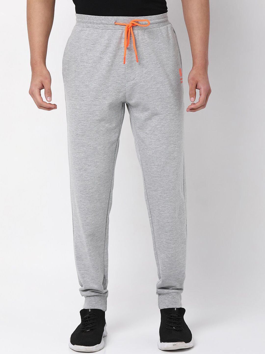 underjeans by spykar men grey solid joggers