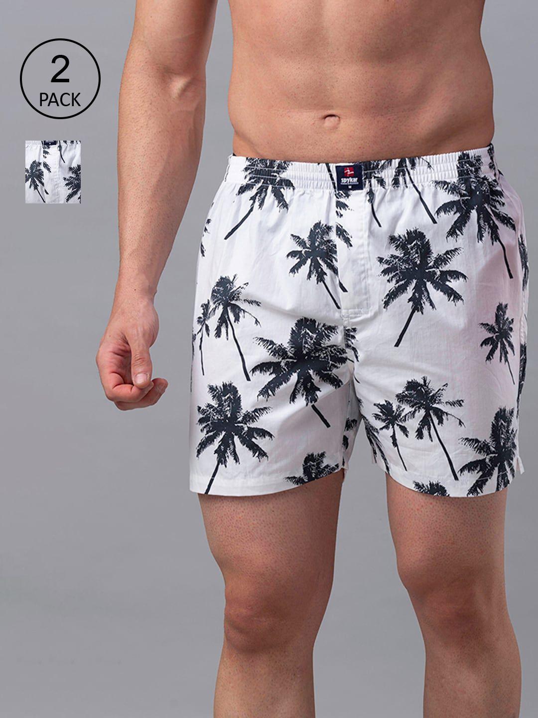 underjeans by spykar men pack of 2 printed assorted boxer