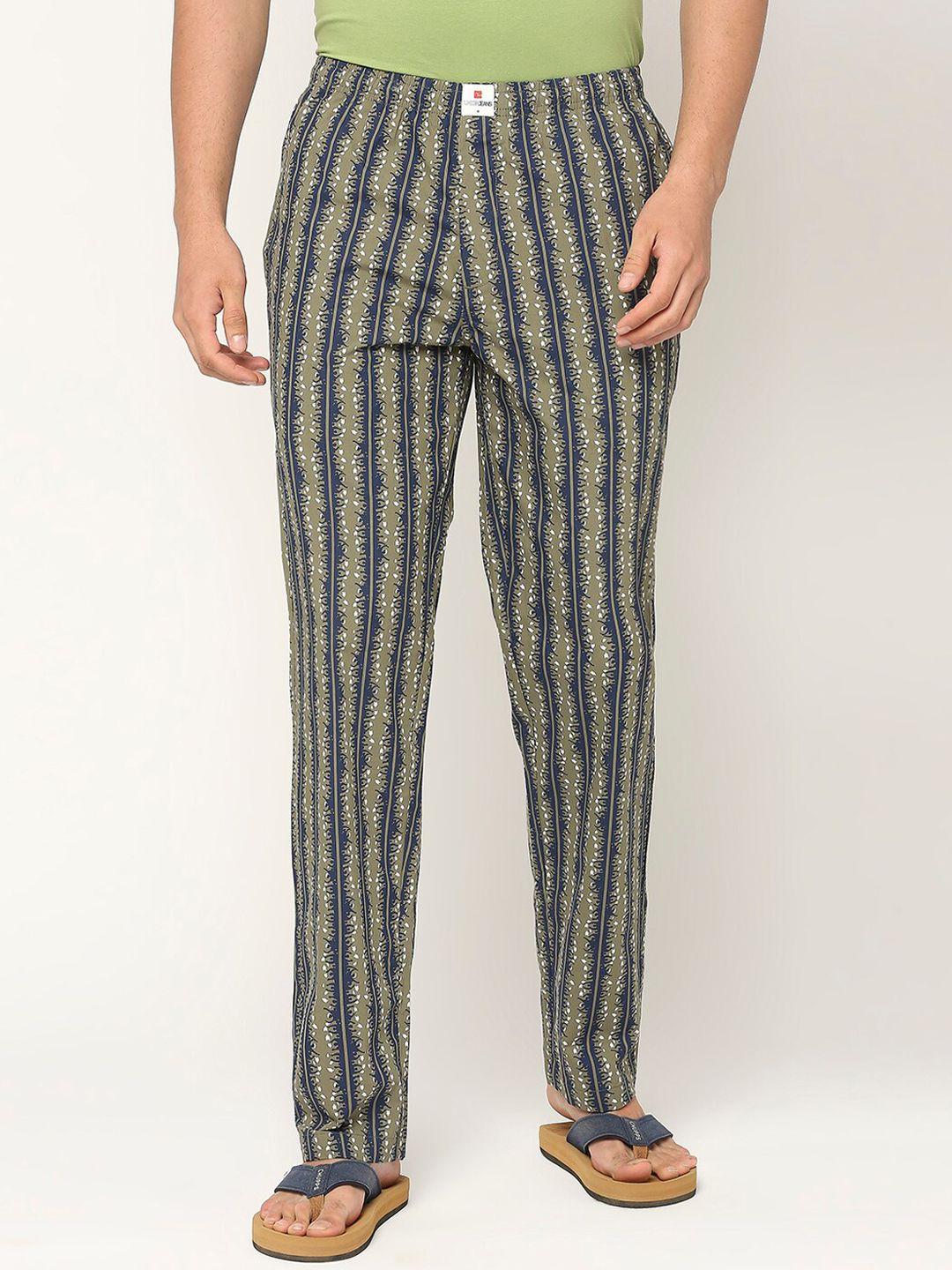 underjeans by spykar men printed cotton lounge pants