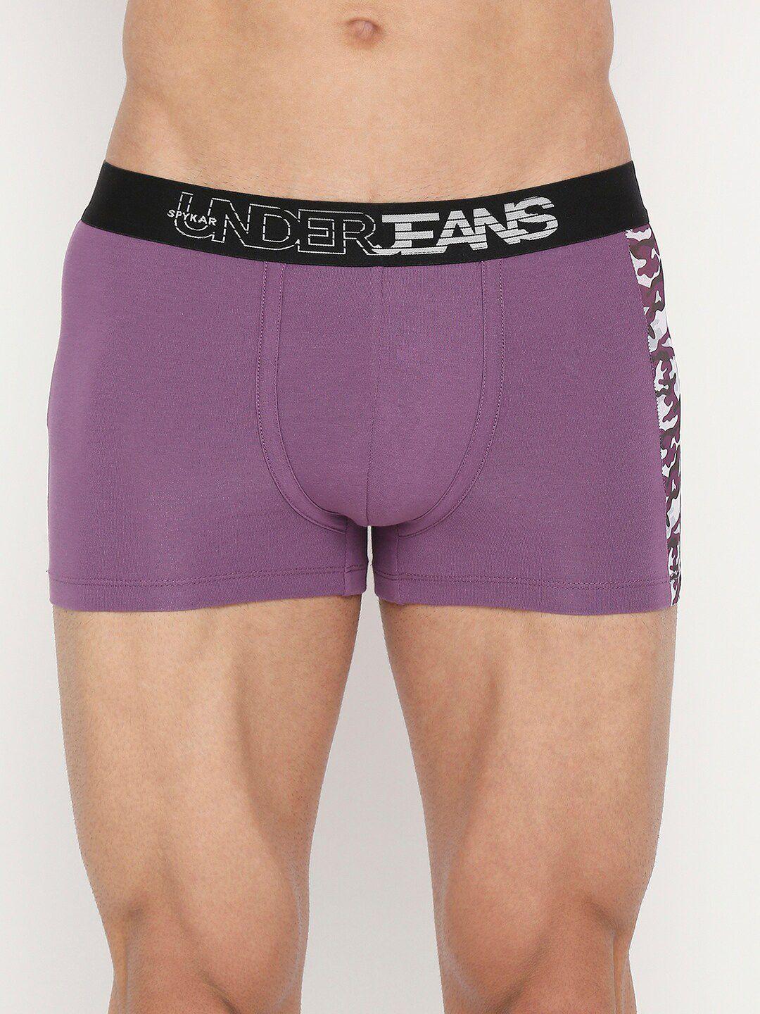 underjeans by spykar men trunk ujnpts022dullpurple