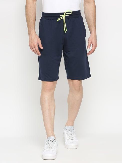 underjeans by spykar navy regular fit shorts