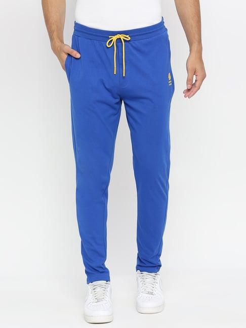 underjeans by spykar royal blue track pants