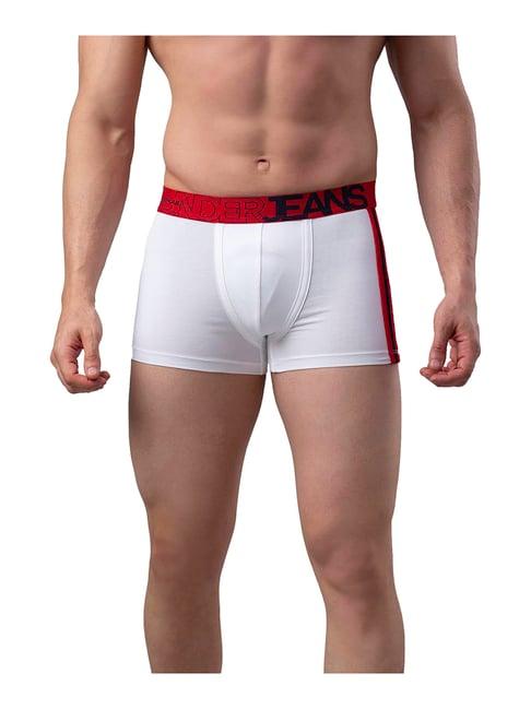 underjeans by spykar white & red striped trunks