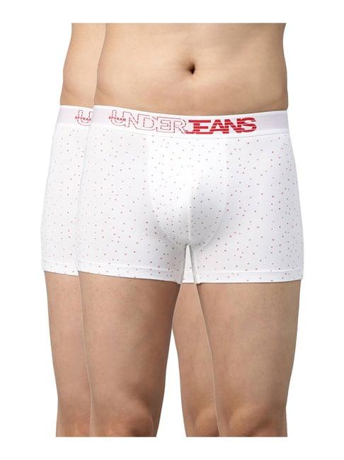 underjeans by spykar white trunks - pack of 2