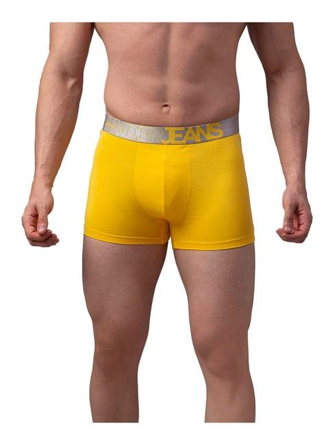 underjeans by spykar yellow regular fit trunks