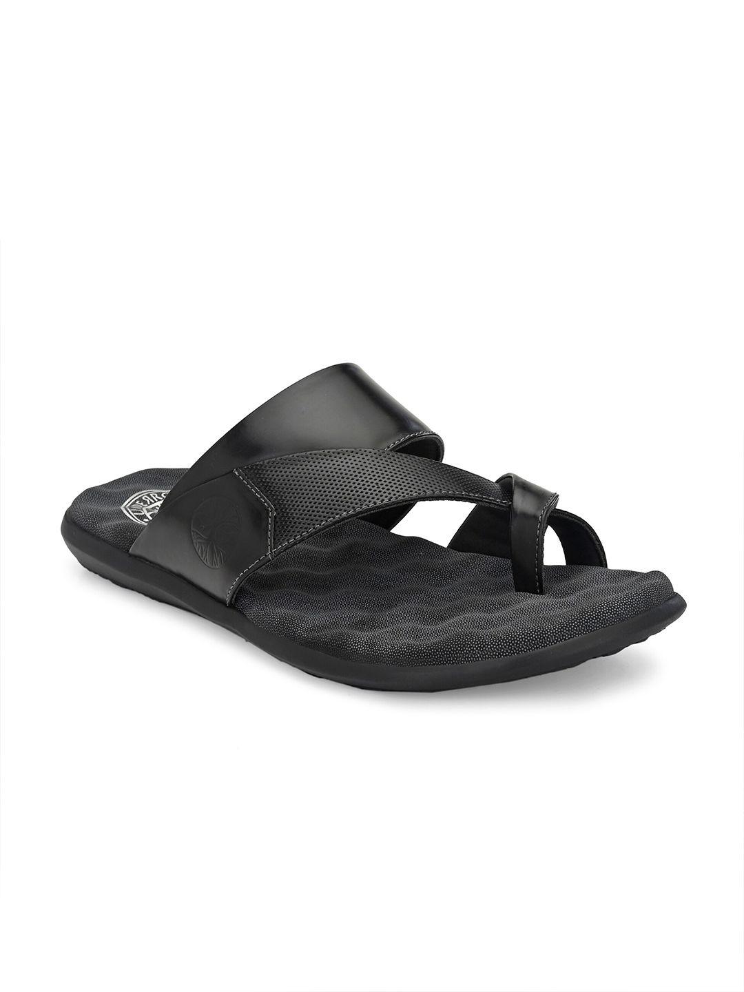 underroute men black rubber thong flip-flops