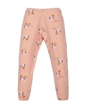 unicorn print leggings with elasticated waist