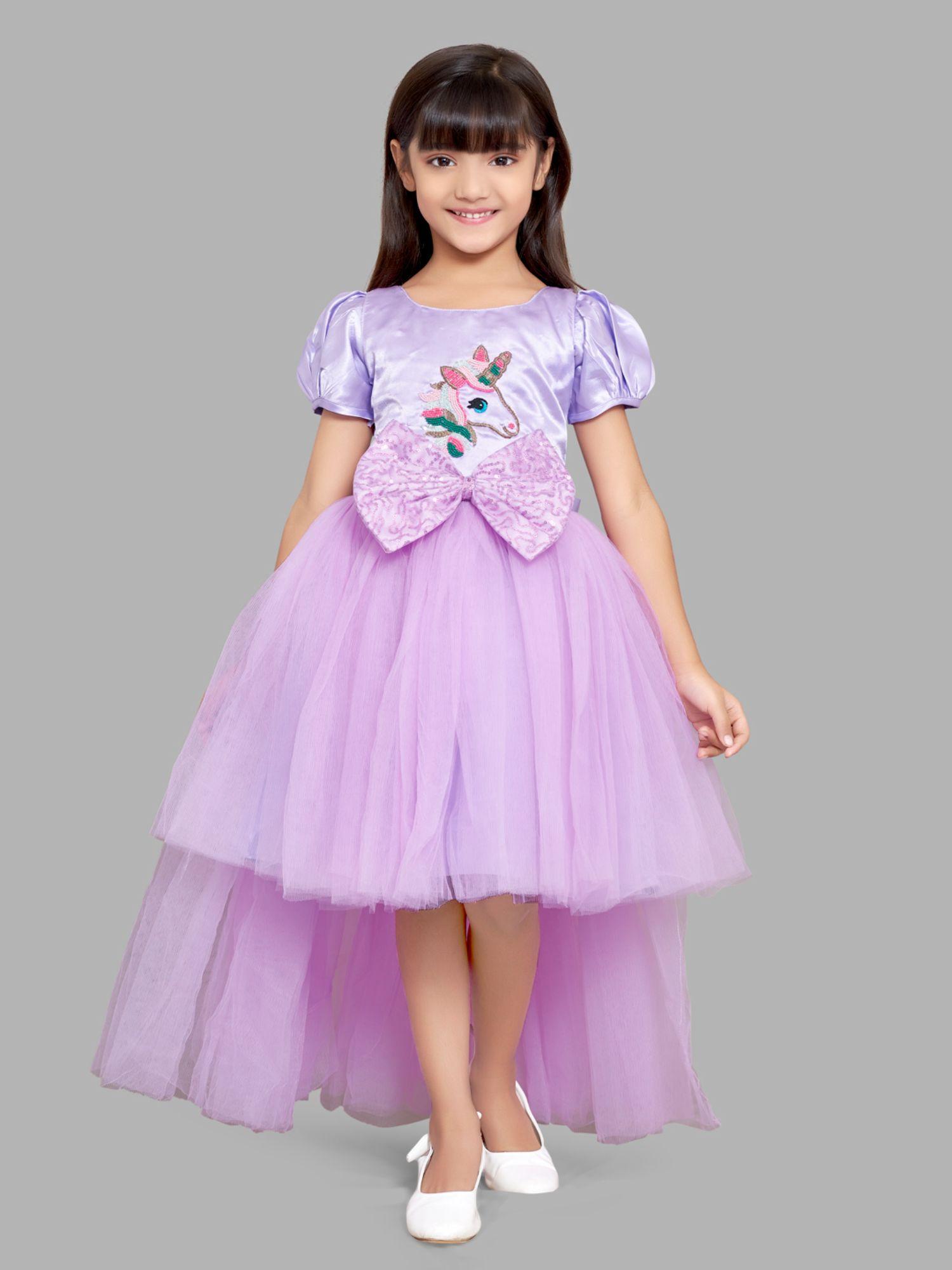 unicorn hi-low dress -lavender