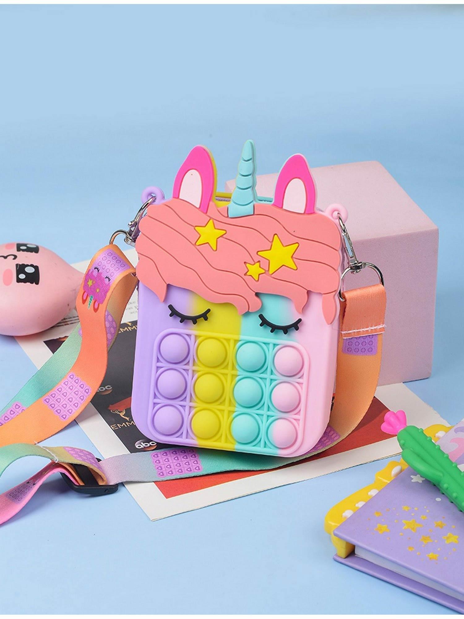 unicorn multicolor sling bags for kids