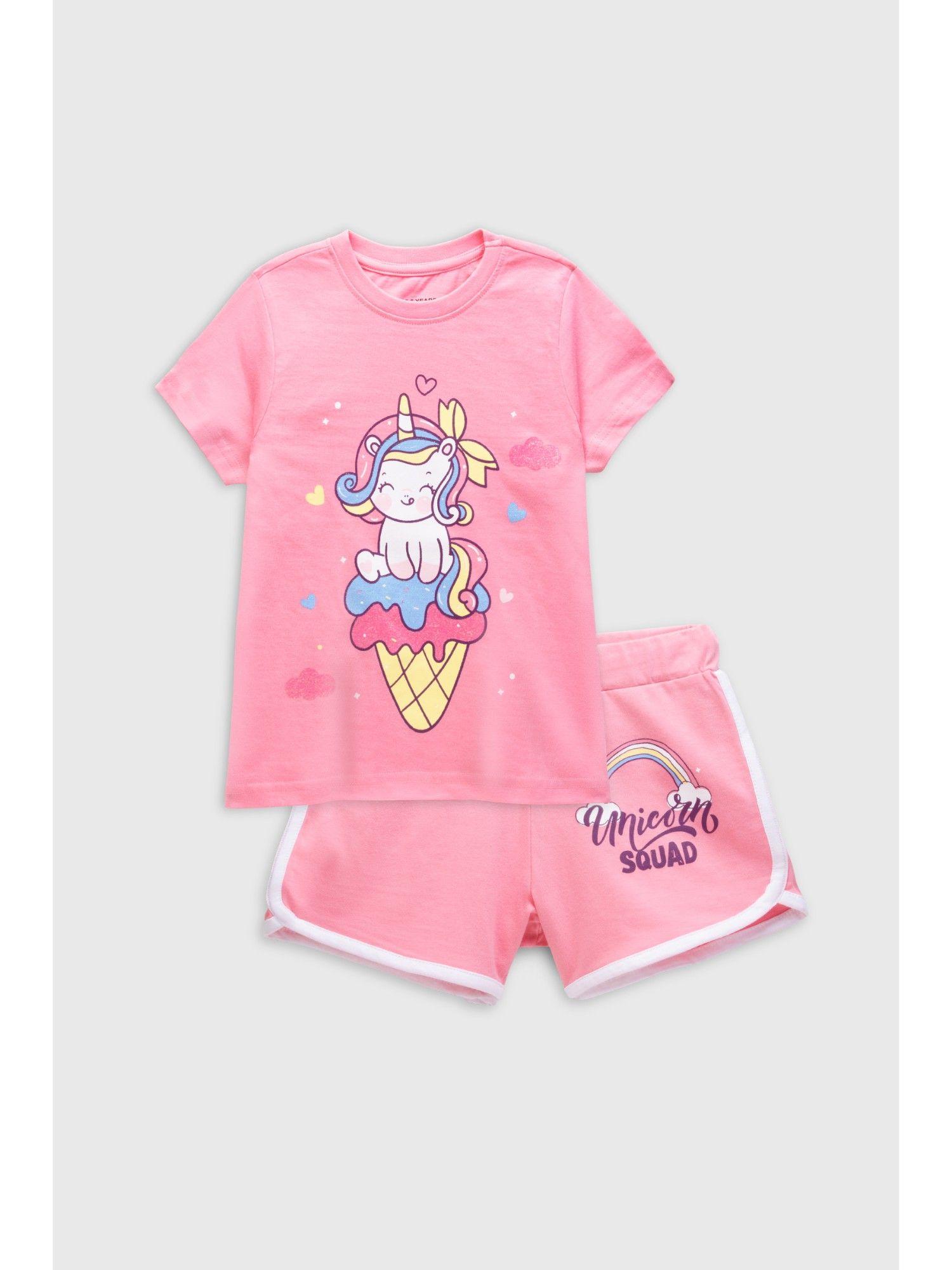 unicorn pink co-ord (set of 2)