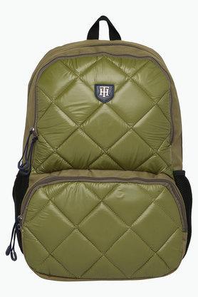 unisex 2 compartment zipper closure backpack - olive