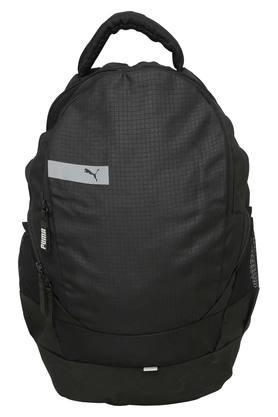 unisex 2 compartment zipper closure laptop backpack - black