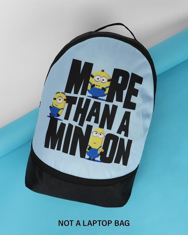 unisex black & blue more than minion small backpack
