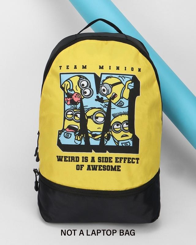 unisex black & yellow team minion small backpack
