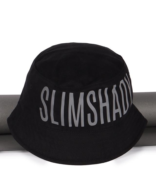 unisex black slim shady printed hat