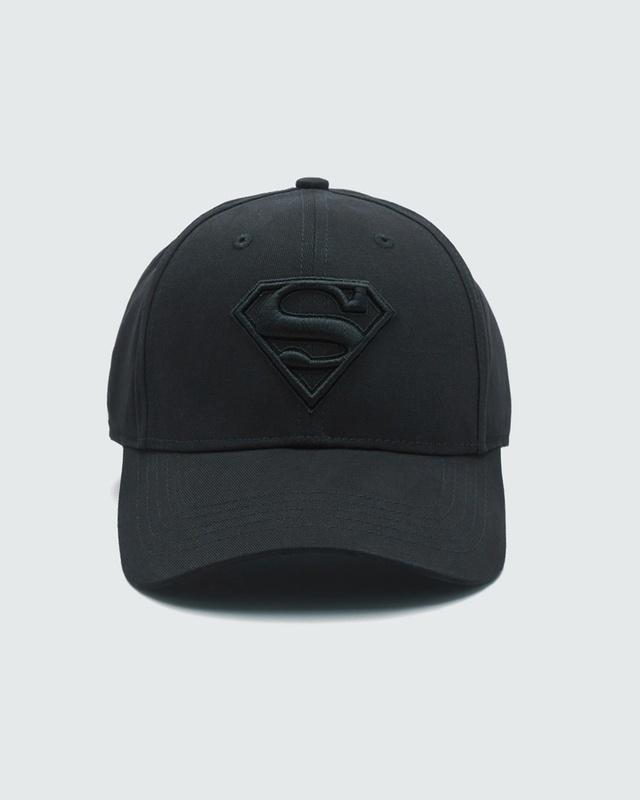 unisex black superman shield printed baseball cap