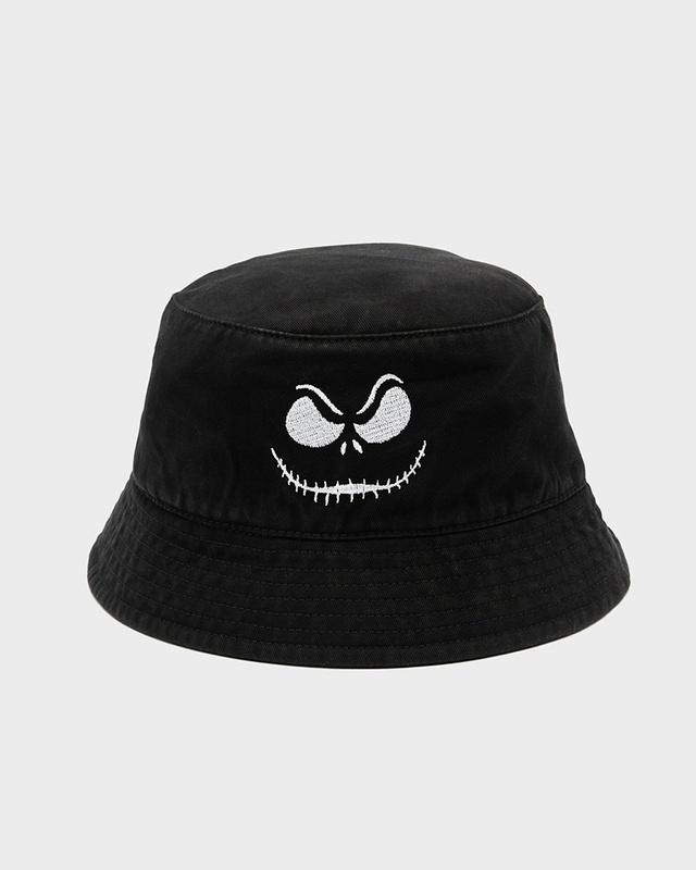 unisex black wicked printed bucket hat