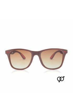 unisex full rim polarized & uv protected rectangular sunglasses - th0085