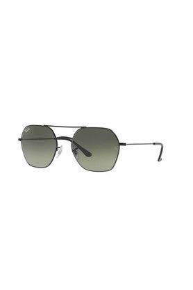 unisex full rim square metal sunglasses - 0rb3676i