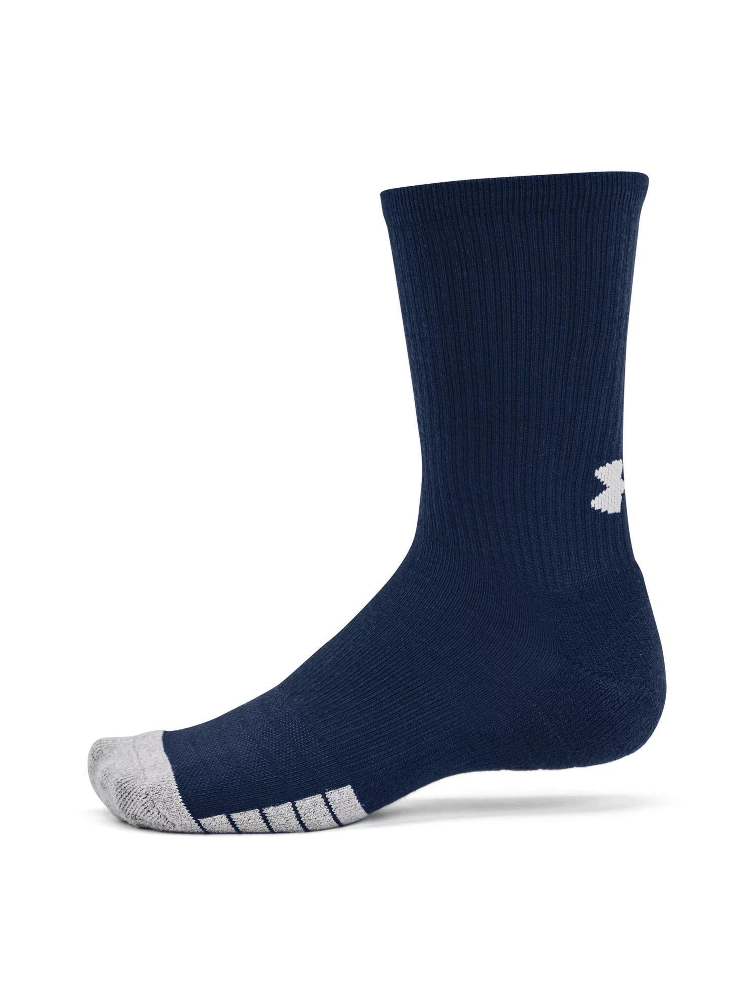 unisex heat gear crew socks - navy blue (pack of 3)